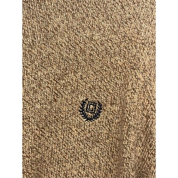 Chaps Knit Crew Neck Pullover Tan Sweater Men’s Size Medium - Picture 4 of 5